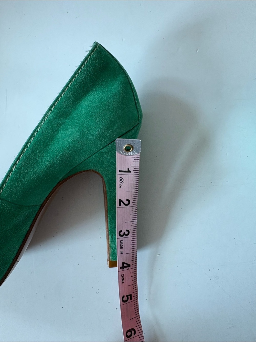 Marc‎ Jacobs || Vintage Suede Tassel Pumps Heels Round Toe Kelly Green 39.5 - Picture 8 of 11